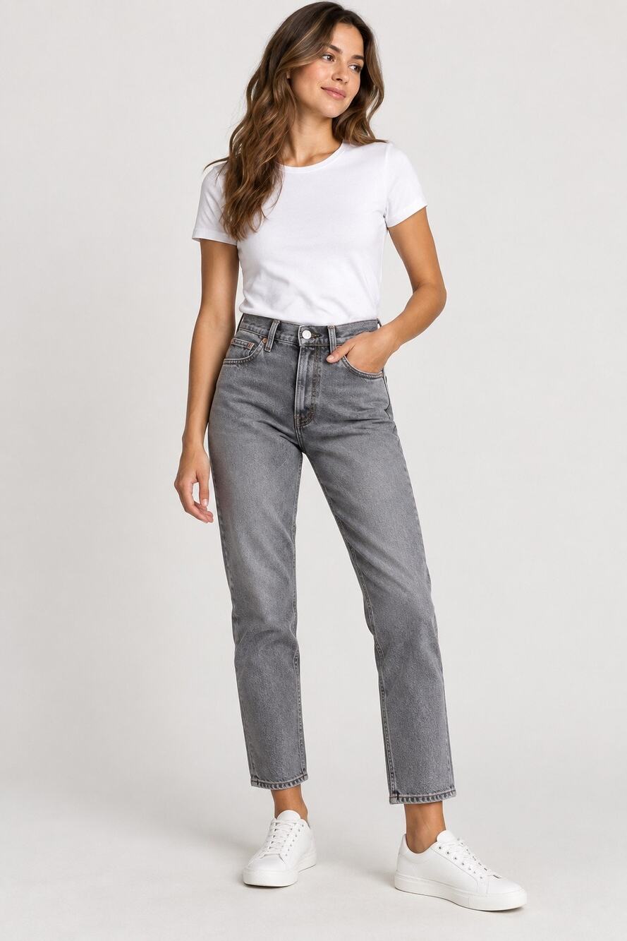 Levi’s Wedgie Straight Jeans Cosmic Comet Gray Size 26 High Rise